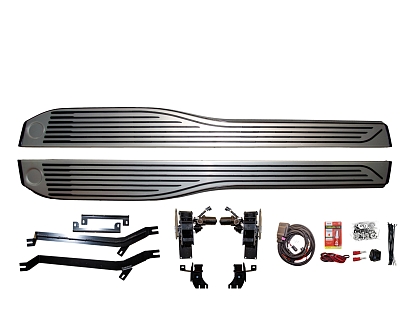 Электрические пороги для BMW X5/X6/X7 2019+ (тип 1) New Style Серебристые